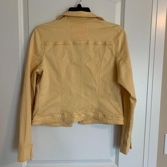 FDJ Jeans Jacket, Yellow, Cotton, XS - Picture 4 of 7